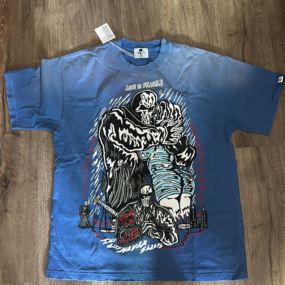 Very Rare Warren Lotas Love is Fragile heavyweight T-shirt. Size XXL.
